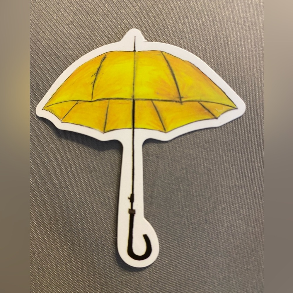 🌈20/$5🌈 Yellow Umbrella Sticker